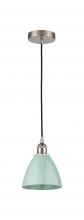 Innovations Lighting 616-1P-SN-MBD-75-SF-LED - Plymouth - 1 Light - 8 inch - Brushed Satin Nickel - Cord hung - Mini Pendant