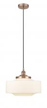 Innovations Lighting 616-1PH-AC-G691-16 - Bridgeton - 1 Light - 16 inch - Antique Copper - Mini Pendant