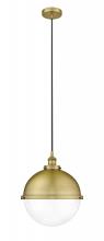 Innovations Lighting 616-1PH-BB-HFS-122-BB - Hampden - 1 Light - 13 inch - Brushed Brass - Cord hung - Pendant