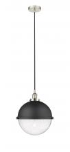  616-1PH-PN-HFS-124-BK - Edison - 1 Light - 13 inch - Polished Nickel - Mini Pendant