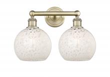 Innovations Lighting 616-2W-AB-G1216-8WM - White Mouchette - 2 Light - 17 inch - Antique Brass - Bath Vanity Light