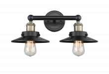  616-2W-BAB-M6-BK - Edison - 2 Light - 17 inch - Black Antique Brass - Bath Vanity Light