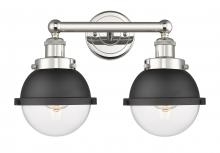 Innovations Lighting 616-2W-PN-HFS-62-BK - Edison - 2 Light - 16 inch - Polished Nickel - Bath Vanity Light