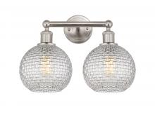  616-2W-SN-G122C-8CL - Athens - 2 Light - 17 inch - Satin Nickel - Bath Vanity Light