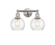 Innovations Lighting 616-2W-SN-G124-6 - Athens - 2 Light - 15 inch - Brushed Satin Nickel - Bath Vanity Light