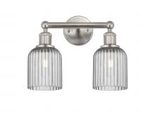  616-2W-SN-G559-5SM - Bridal Veil - 2 Light - 14 inch - Brushed Satin Nickel - Bath Vanity Light