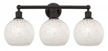  616-3W-OB-G1216-8WM - White Mouchette - 3 Light - 26 inch - Oil Rubbed Bronze - Bath Vanity Light