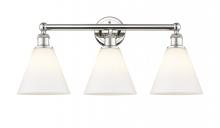 Innovations Lighting 616-3W-PN-GBC-81 - Berkshire - 3 Light - 26 inch - Polished Nickel - Bath Vanity Light