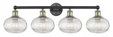 Innovations Lighting 616-4W-BAB-G555-8CL - Ithaca - 4 Light - 35 inch - Black Antique Brass - Bath Vanity Light