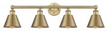 Innovations Lighting 616-4W-BB-M8-BB - Smithfield - 4 Light - 34 inch - Brushed Brass - Bath Vanity Light