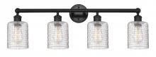 Innovations Lighting 616-4W-BK-G112C-5CL - Cobbleskill - 4 Light - 32 inch - Matte Black - Bath Vanity Light