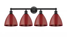 Innovations Lighting 616-4W-BK-MBD-75-RD - Plymouth - 4 Light - 35 inch - Matte Black - Bath Vanity Light