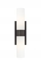  617-2W-OB-G617-8WH - Boreas - 2 Light - 18 inch - Oil Rubbed Bronze - Bath Vanity Light