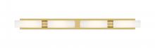  617L-4W-BB-G617-11SWH - Boreas - 4 Light - 51 inch - Brushed Brass - Bath Vanity Light