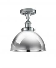 Innovations Lighting 916-1C-PC-MFD-10-PC - Derby - 1 Light - 10 inch - Polished Chrome - Semi-Flush Mount