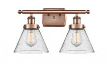 Innovations Lighting 916-2W-AC-G44 - Cone - 2 Light - 18 inch - Antique Copper - Bath Vanity Light