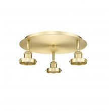 Innovations Lighting 916-3C-SG - Ballston Urban - 3 Light - 15 inch - Satin Gold - Flush Mount