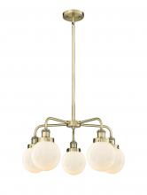 Innovations Lighting 916-5CR-AB-G201-6 - Beacon - 5 Light - 25 inch - Antique Brass - Chandelier