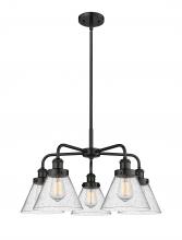  916-5CR-BK-G44 - Cone - 5 Light - 26 inch - Matte Black - Chandelier