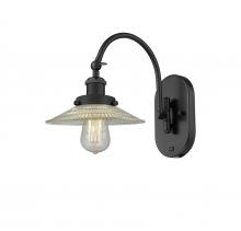 Innovations Lighting 918-1W-BK-G2 - Halophane - 1 Light - 9 inch - Matte Black - Sconce