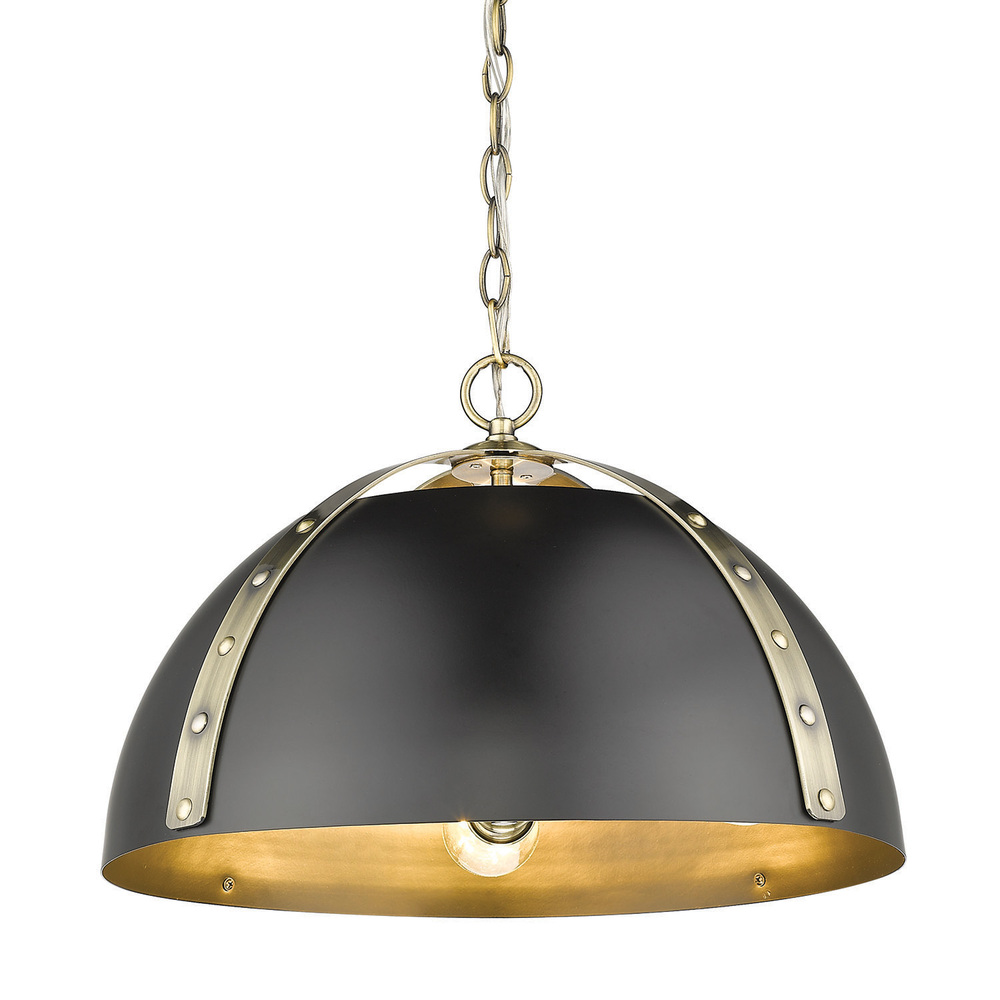 Aldrich AB 3 Light Pendant in Aged Brass