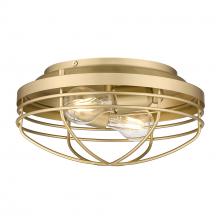 Golden 9808-FM BCB - Seaport Flush Mount in Brushed Champagne Bronze