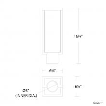 Modern Forms US Online PM-W1417-30-BZ - Ledge Outdoor Post Light