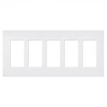 Lutron Electronics SC-5-SW - SATIN COLOR 5-GANG WALLPLATE SNOW