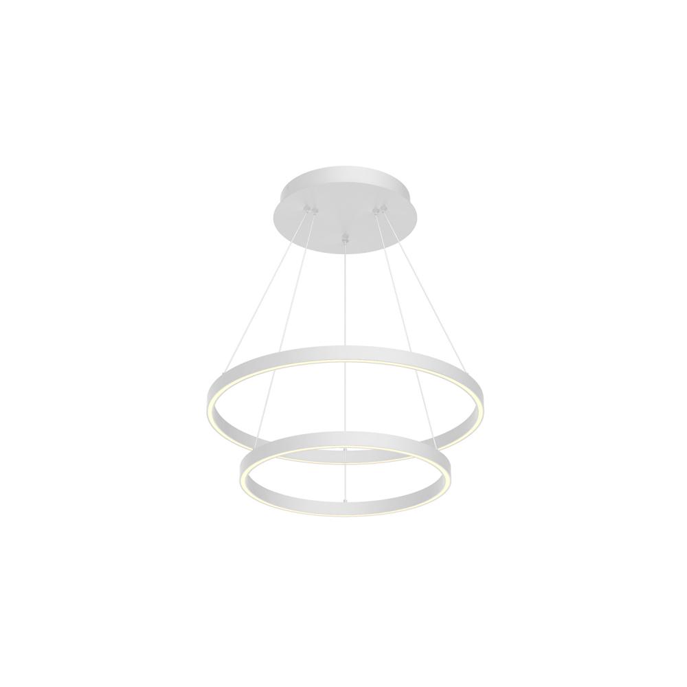 Cerchio 24-in White LED Chandeliers