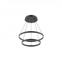 Kuzco Lighting Inc CH87824-BK - Cerchio 24-in Black LED Chandeliers