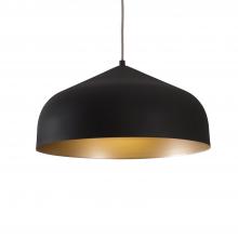 Kuzco Lighting Inc 49117-BK/GD - Helena 17-in Black/Gold 1 Light Pendant