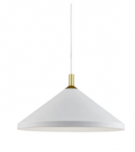 Kuzco Lighting Inc 493118-WH/GD - Dorothy 18-in White With Gold Detail 1 Light Pendant