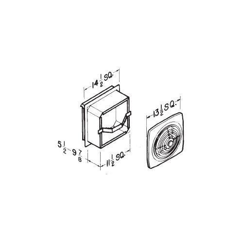 Motordor®, 10 in. Through Wall Fan, White Plastic Grille, 360 CFM.