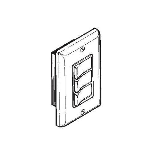 3-Function Control, Polished Brass, Ivory Switches, 20 amp. 120V.