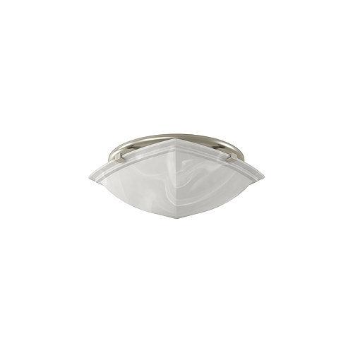 80CFM Ventilation Fan, Brushed Nickel Finish with White Alabaster Square Glass