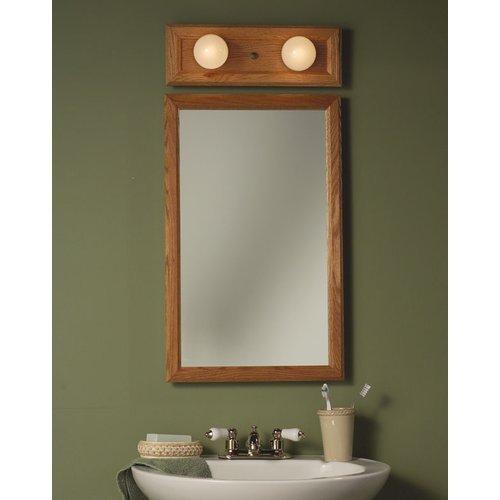 Grant, Recessed, 16-1/4 in.W x 26-1/4 in.H,  Honey Oak, Framed Mirror.