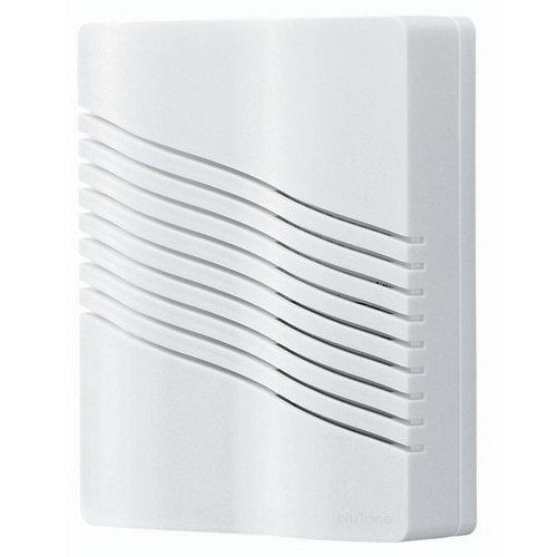 White Wireless Door Chime — 1, 2 or 8 notes. Includes Receiver, Pushbutton and Pushbutton Battery