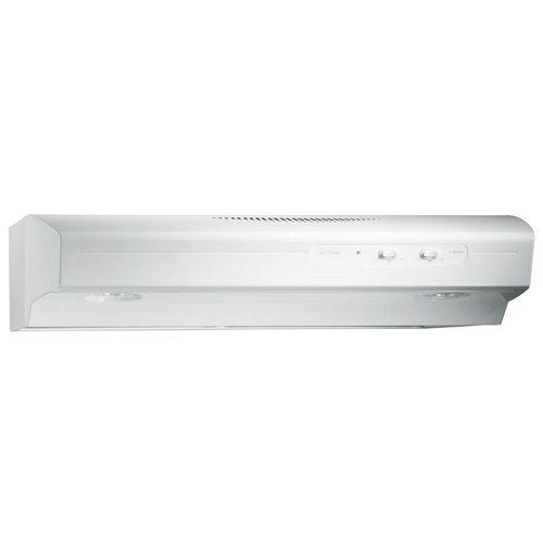 42 in., White-on-White, Under Cabinet Hood, 220 CFM.