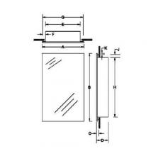 Broan-Nutone 490 - Basic Styleline, Recessed, 18 in.W x 24 in.H,  Mirror Door, Steel Trim.