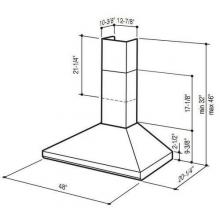 Broan-Nutone 614804 - 48 in., Stainless Steel, Chimney Hood, Internal Blower,  900CFM.