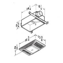 Broan-Nutone 655 - Heater/Fan/Light, White Plastic Grille, 70 CFM.