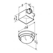 Broan-Nutone 757SNNT - Decorative Fan/Light, Satin Nickel Finish, Glass Globe,  Uses two 60 Watt candelabra bulbs, 80 CFM.