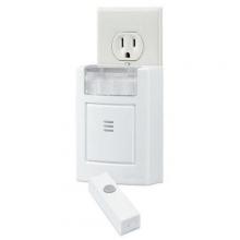 Broan-Nutone LA204WH - Visual Wireless Plug-In Door Chime — 1, 2 or 8 notes. Includes Receiver, Pushbutton and Pushbutton B