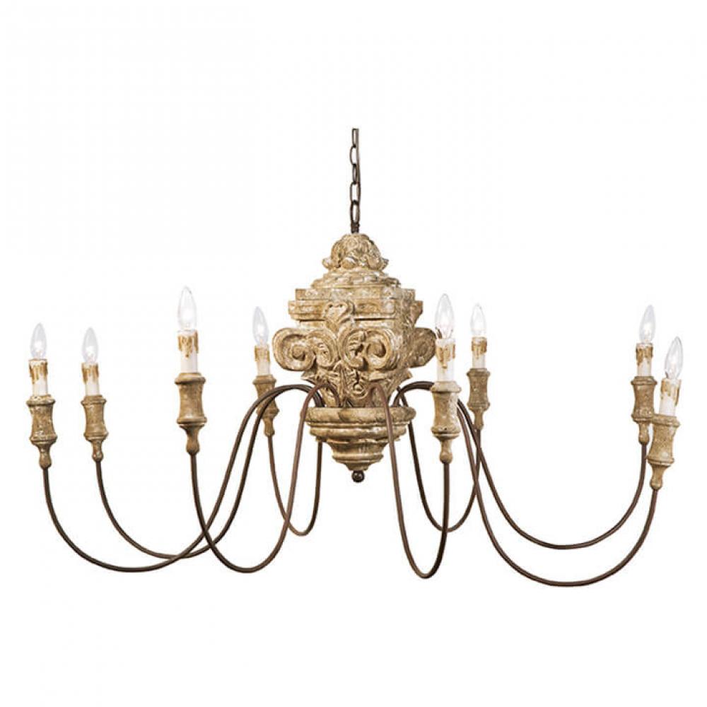 Regina Andrew Wood Carved Chandelier