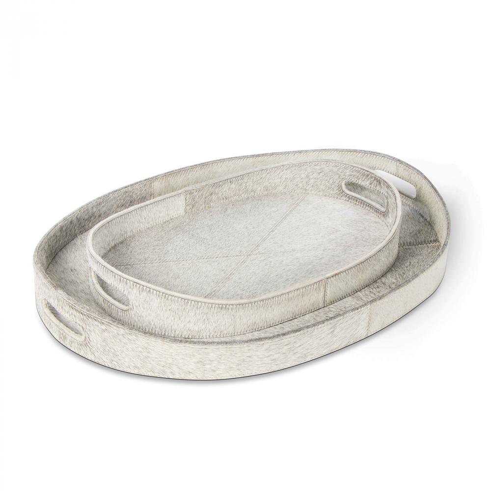 Regina Andrew Andres Hair on Hide Tray Set (Grey