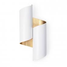 Regina Andrew 15-1157WT - Regina Andrew Folio Sconce (White and Gold)