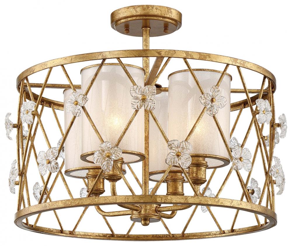 4 LIGHT SEMI FLUSH