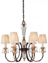  N6646-258B - 6 LIGHT CHANDELIER