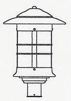 14" newport post mount fixture