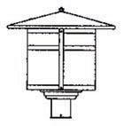 Arroyo Craftsman BP-17OF-BZ - 17" berkeley post mount